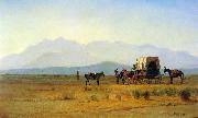 Albert Bierstadt Surveyor's Wagon in the Rockies oil painting